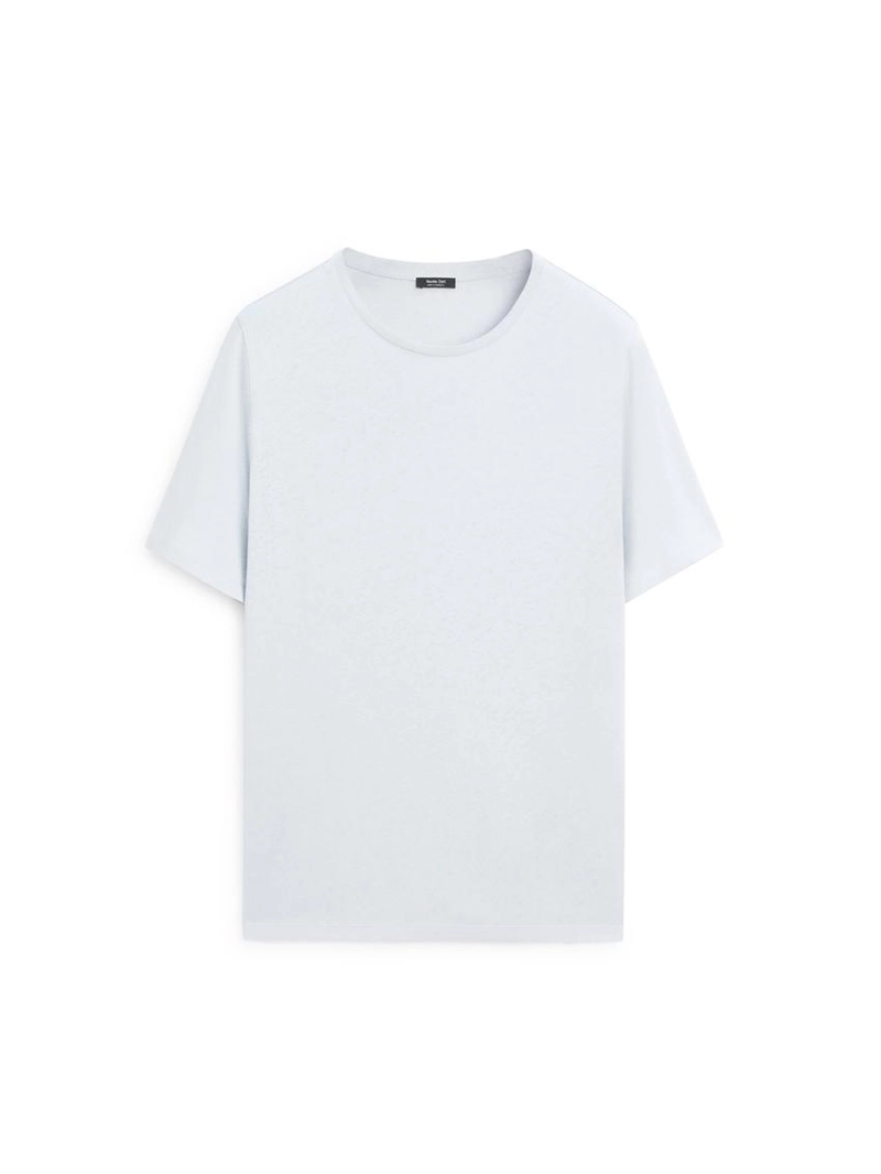 Футболка с короткими рукавами из льняной смеси