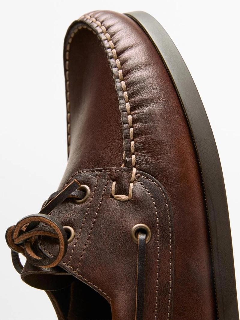 Мокасины из кожи ската