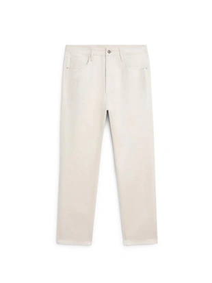 Джинсы из хлопка и льна с зауженным кроем- Заказать в России