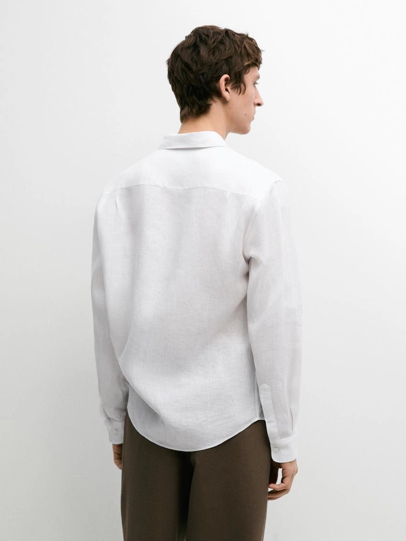 Рубашка из льна свободного кроя