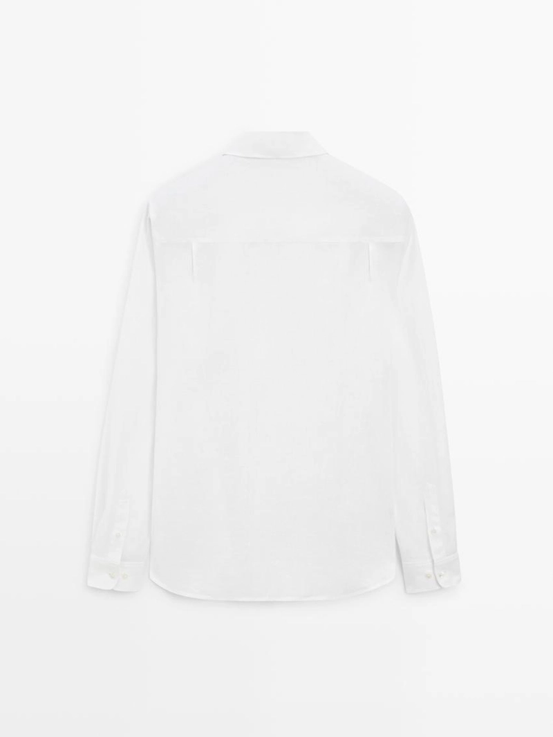 Рубашка из льна свободного кроя