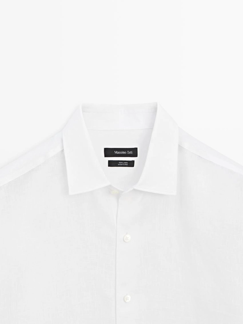 Рубашка из льна свободного кроя