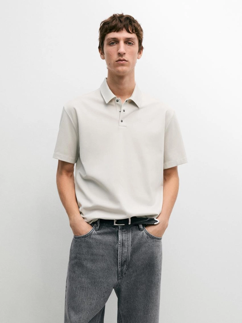 Поло с коротким рукавом из 100% хлопка