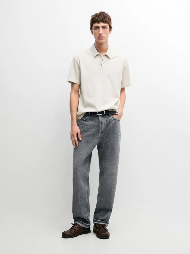 Поло с коротким рукавом из 100% хлопка