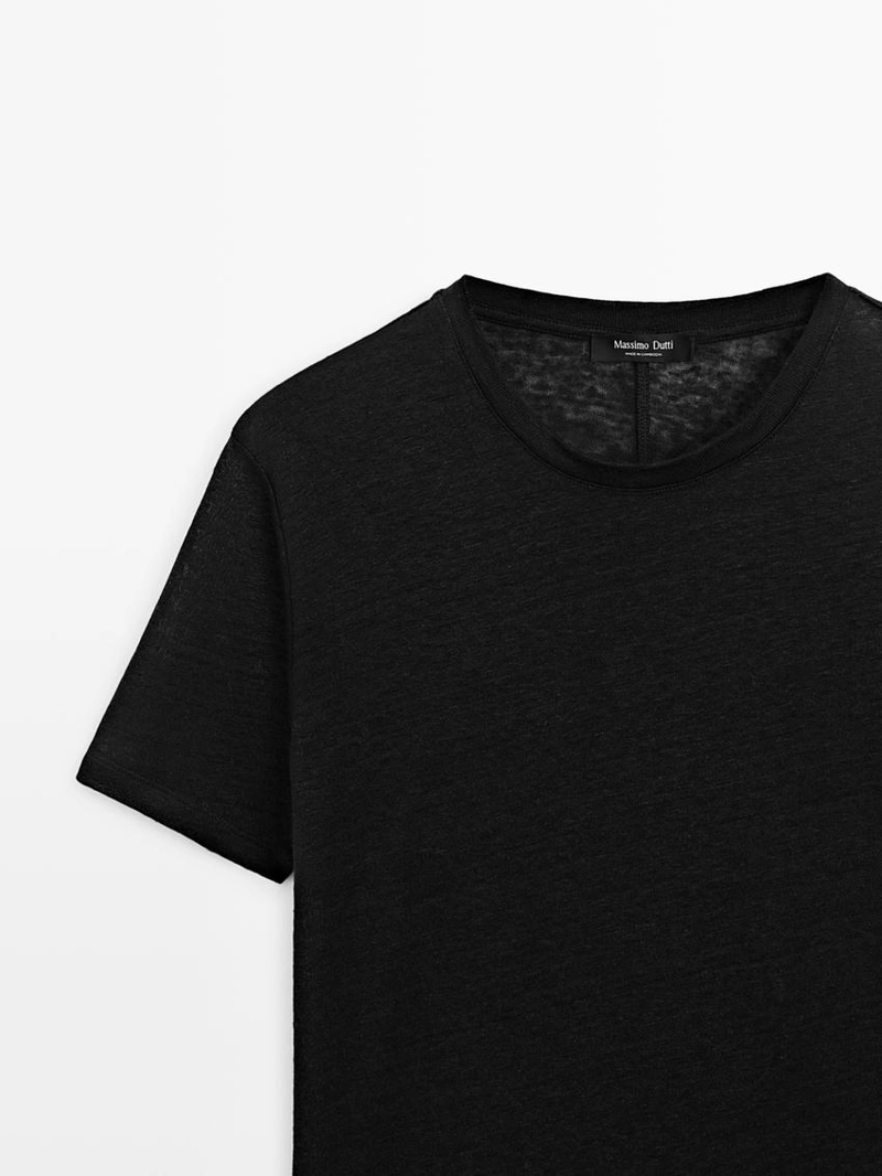 Футболка с коротким рукавом из льна