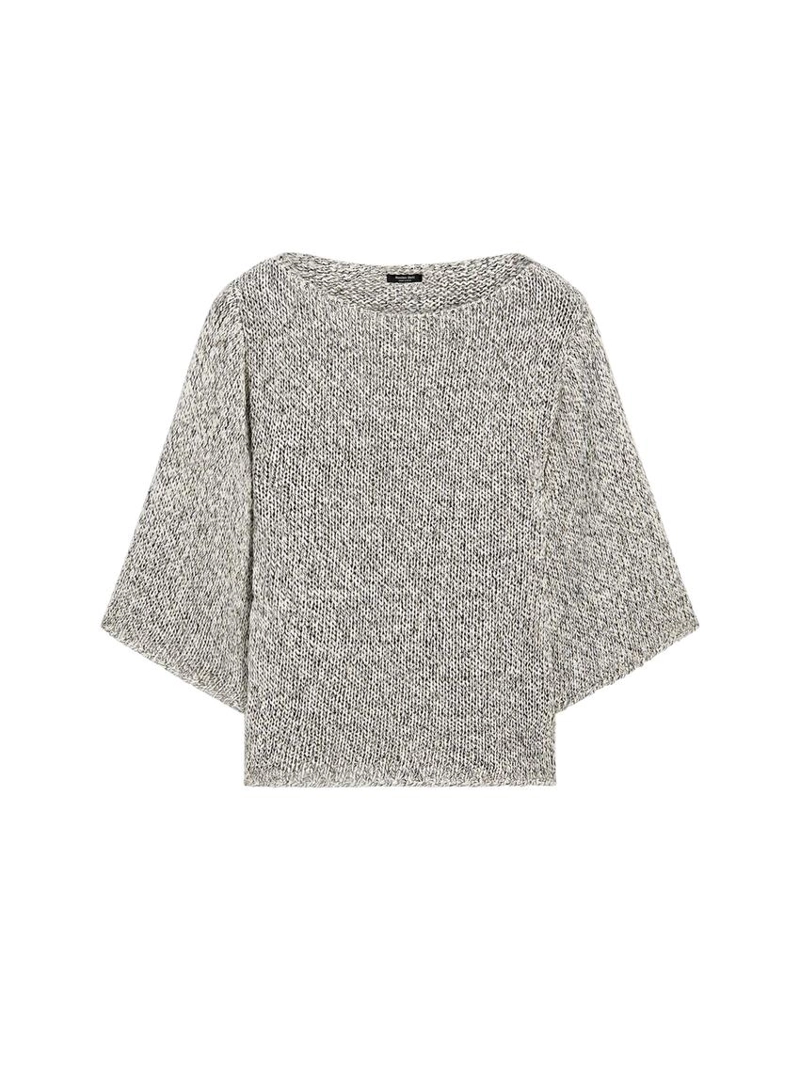 Пуловер-пончо из вязаного хлопка