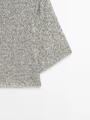 Пуловер-пончо из вязаного хлопка- Заказать в России