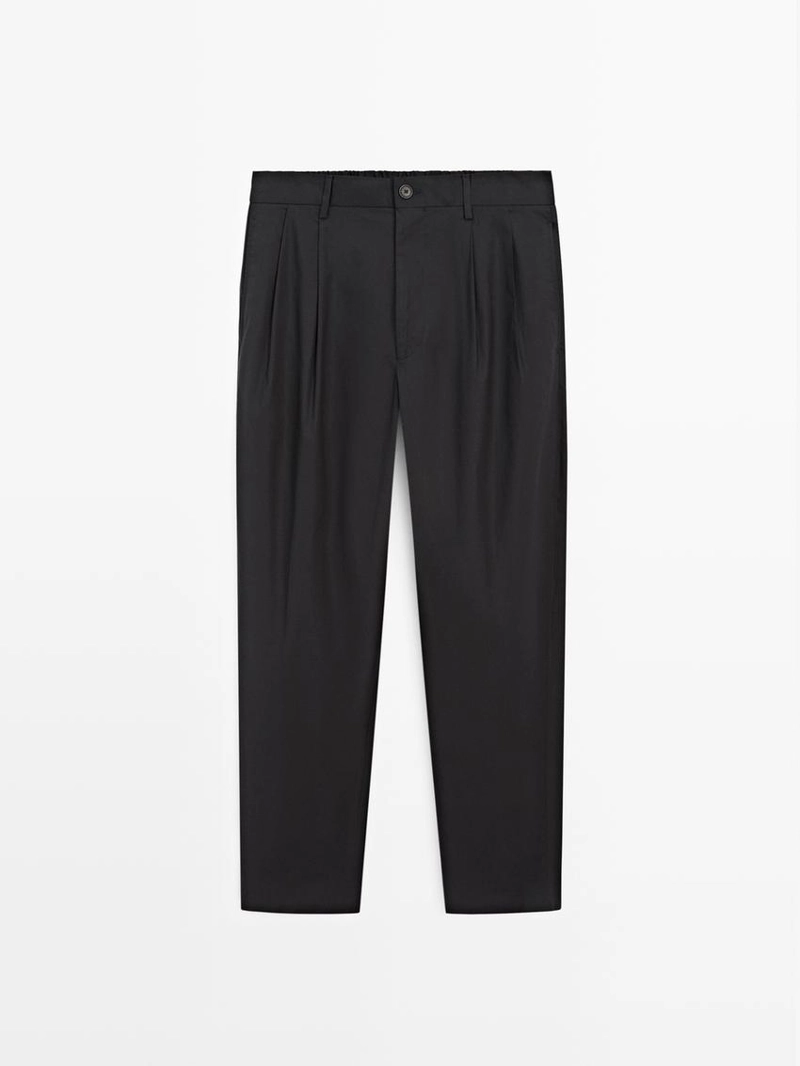 Хлопковые брюки с двойными стрелами