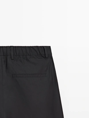 Хлопковые брюки с двойными стрелами- Заказать в России