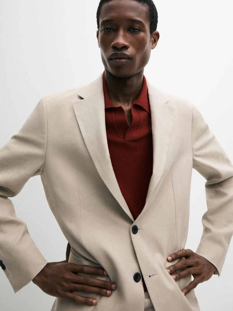 Пиджак из льна для костюма