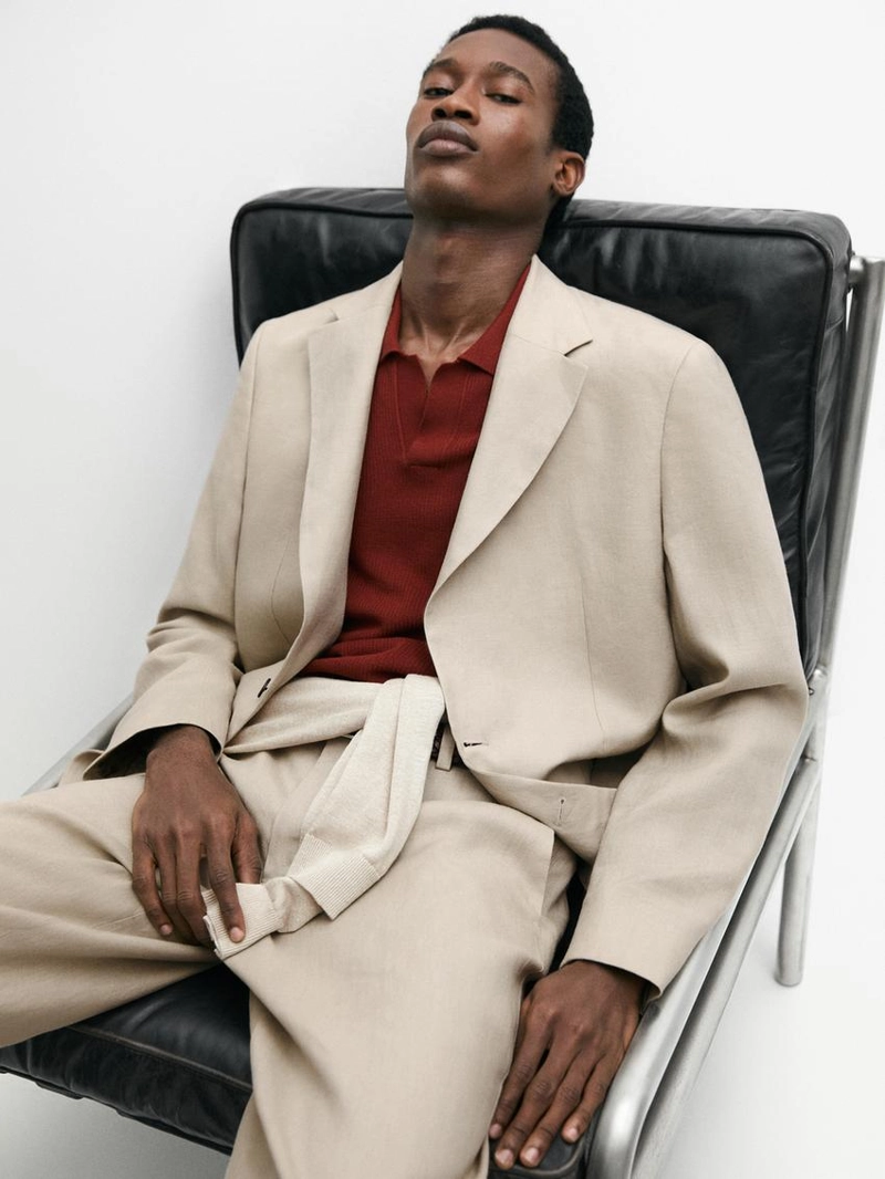 Пиджак из льна для костюма