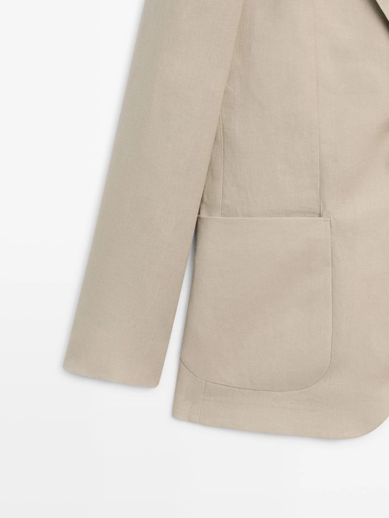 Пиджак из льна для костюма