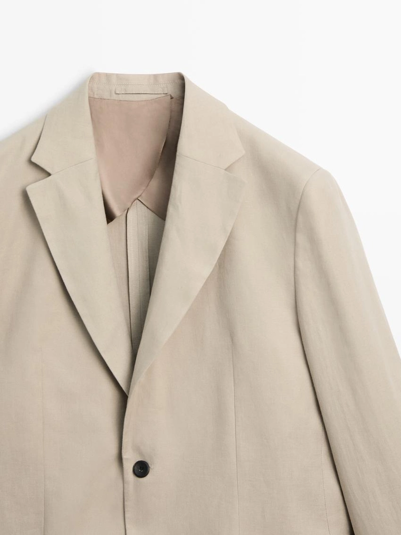 Пиджак из льна для костюма