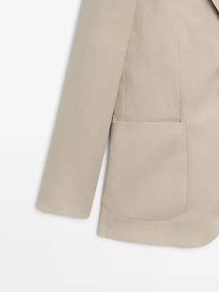 Пиджак из льна для костюма- Заказать в России