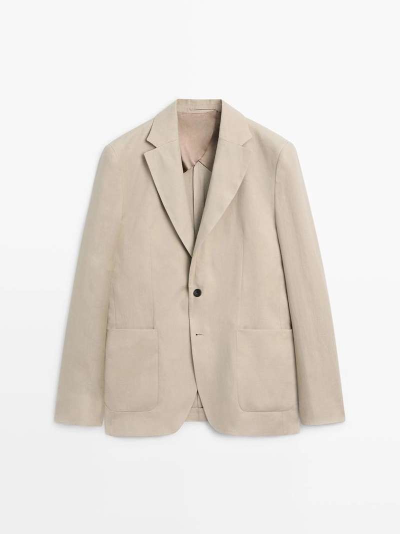 Пиджак из льна для костюма