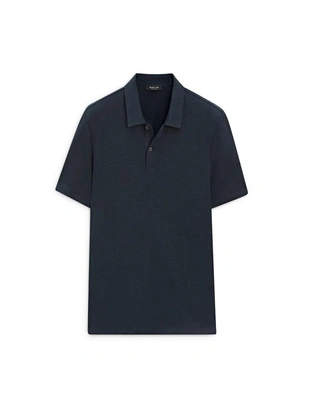 Поло из льна и хлопка с короткими рукавами- Заказать в России