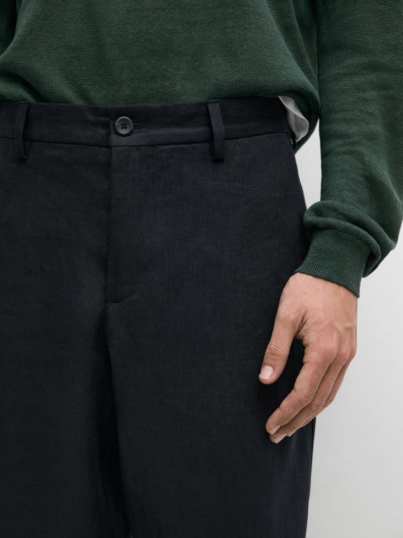 Брюки из льна для костюма