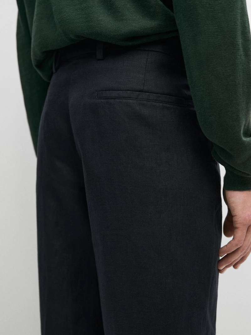 Брюки из льна для костюма