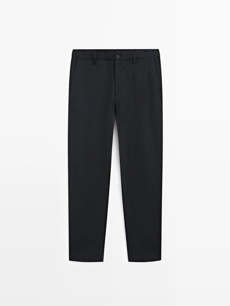 Брюки из льна для костюма