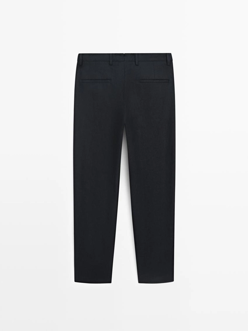 Брюки из льна для костюма