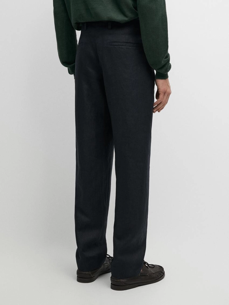 Брюки из льна для костюма