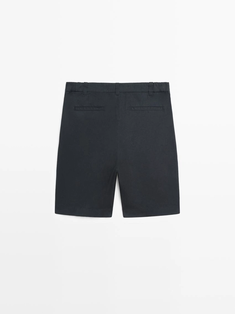 Хлопковые бермуды с деталями на талии