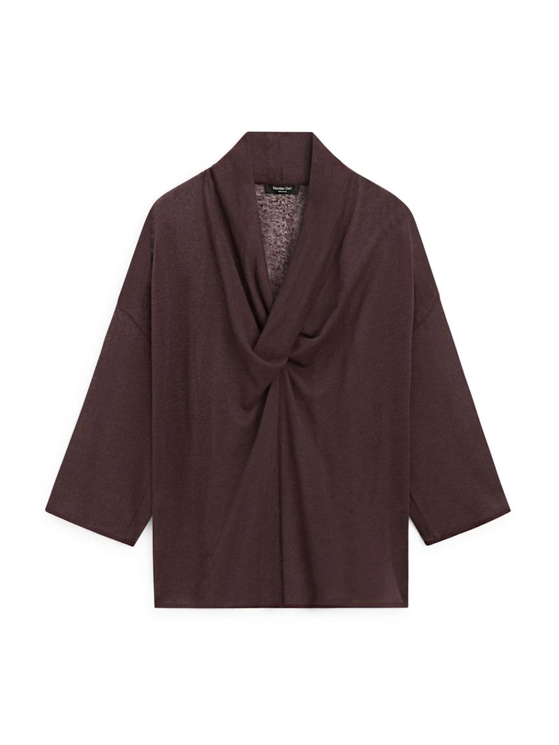 Рубашка из льняной смеси с воротником-хомутом