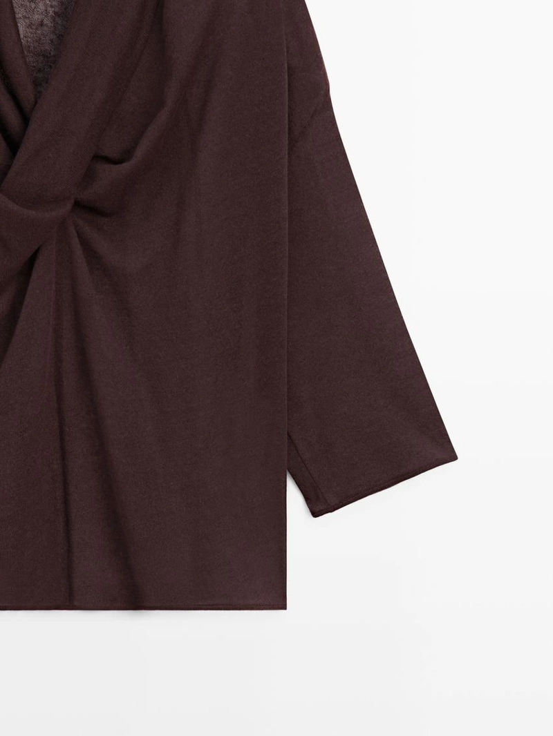 Рубашка из льняной смеси с воротником-хомутом