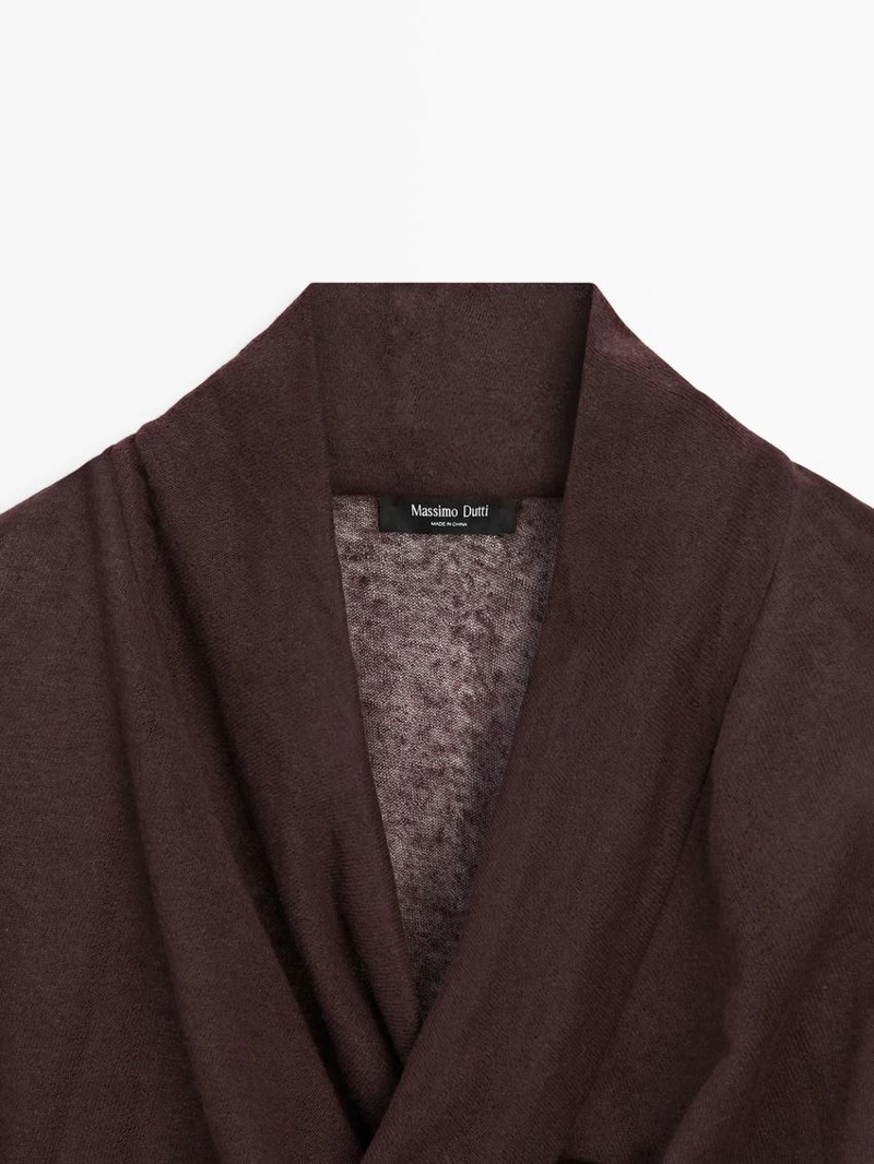 Рубашка из льняной смеси с воротником-хомутом