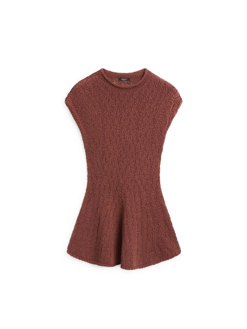 Вязаный топ с завышенной талией из хлопка