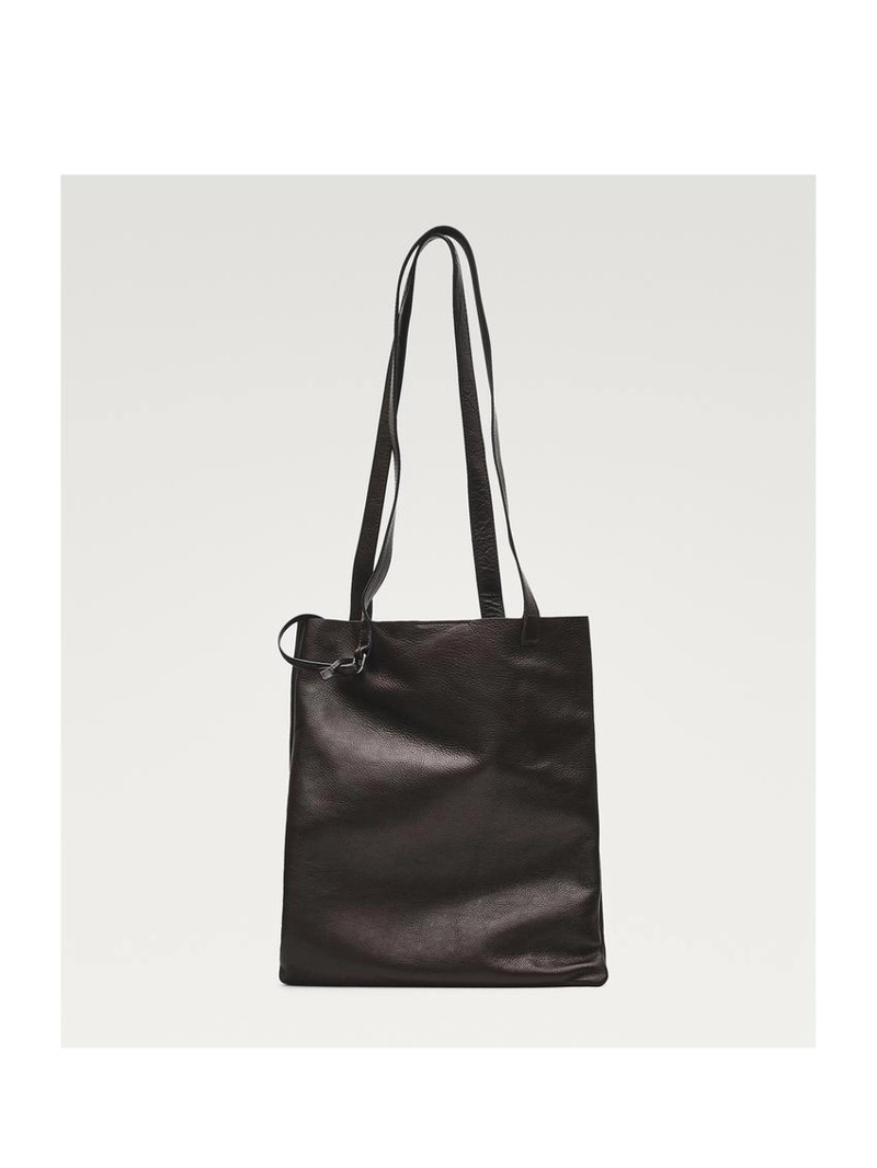 Сумка-тоут из натуральной кожи с деталями клатча