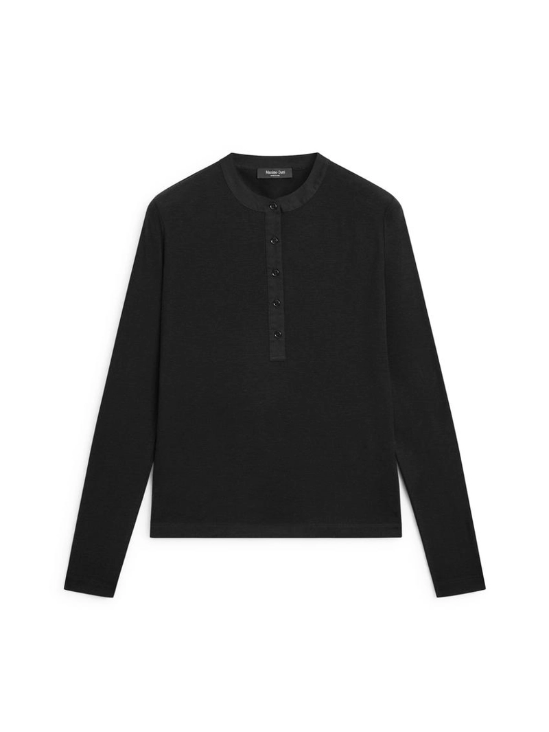 Водолазка из шерстяной смеси с застежкой на пуговицы