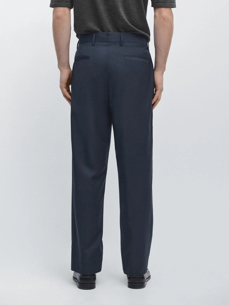 Широкие брюки из прохладной шерсти для костюма