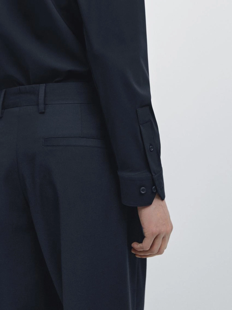 Широкие брюки из прохладной шерсти для костюма