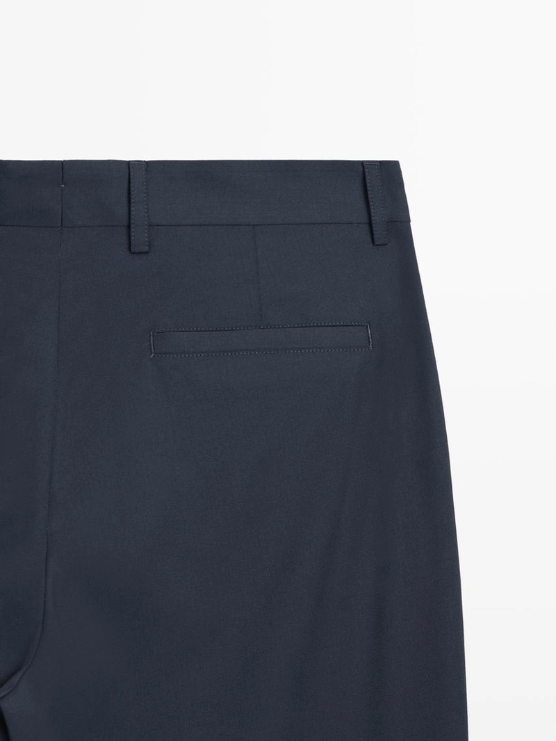 Широкие брюки из прохладной шерсти для костюма