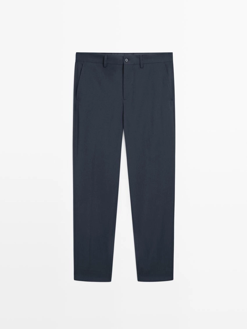 Широкие брюки из прохладной шерсти для костюма