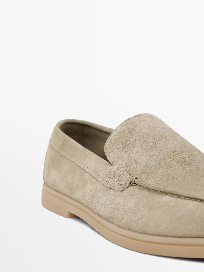 Мокасины из разделанной кожи