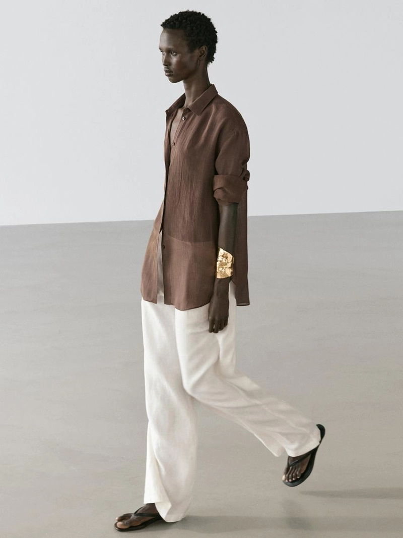 Рубашка свободного кроя с воротником рубашки