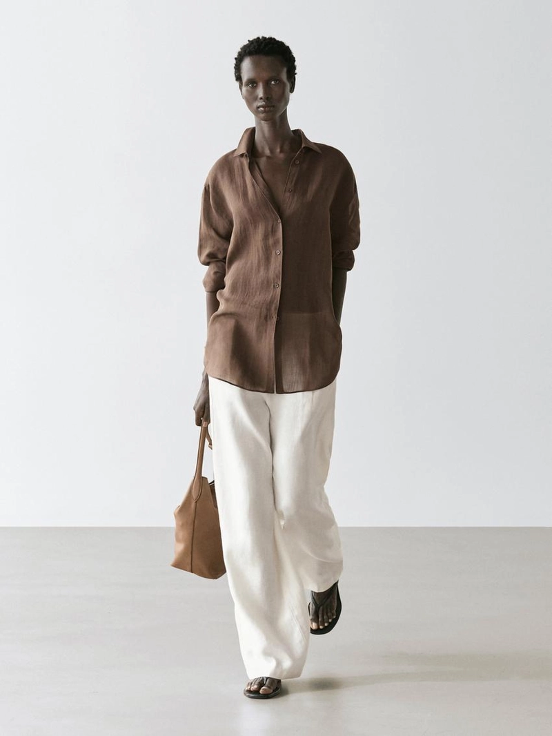 Рубашка свободного кроя с воротником рубашки