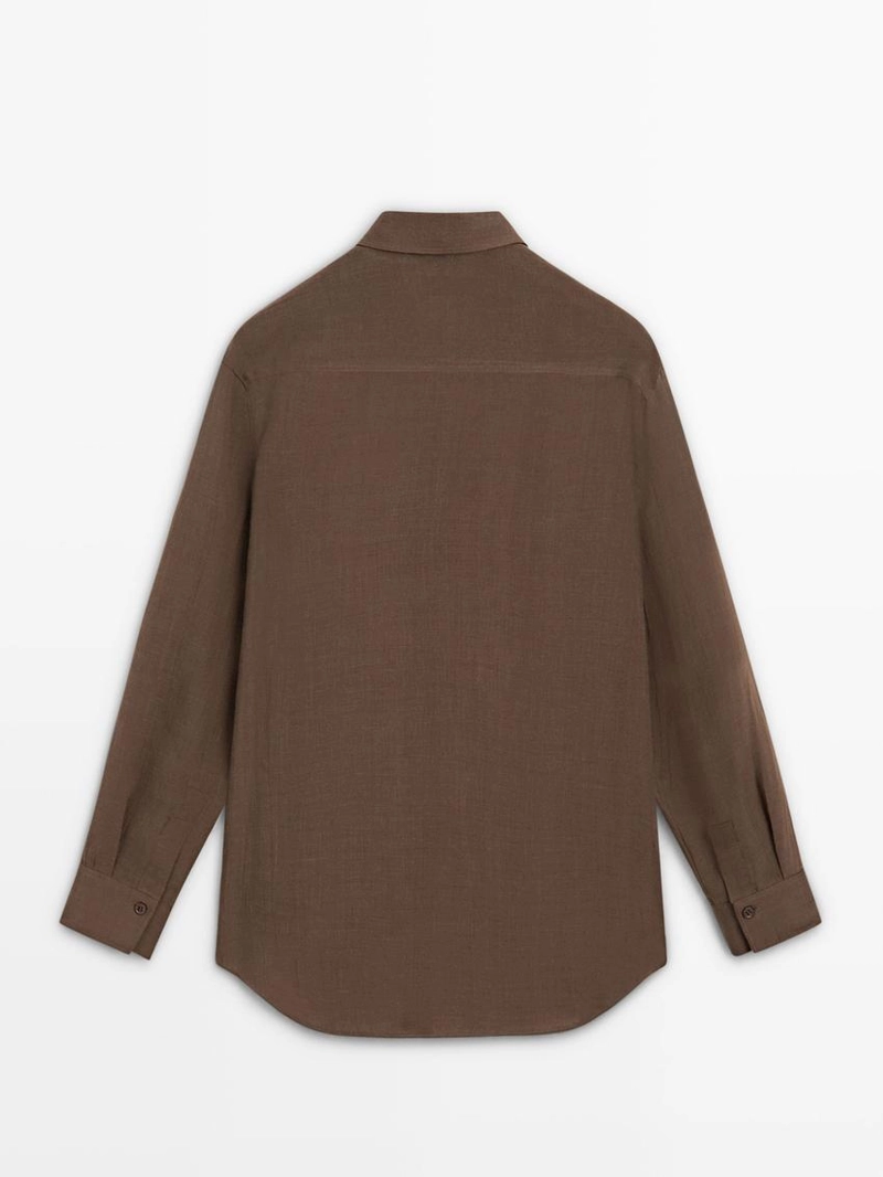 Рубашка свободного кроя с воротником рубашки