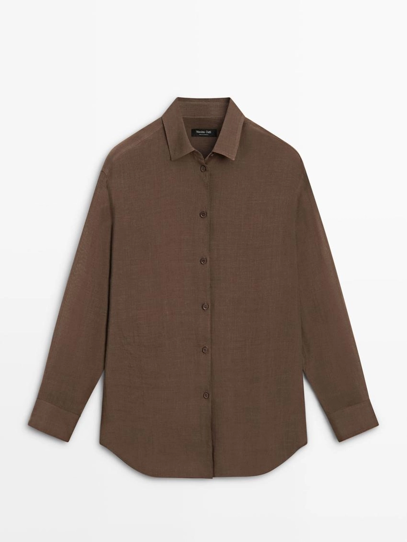 Рубашка свободного кроя с воротником рубашки