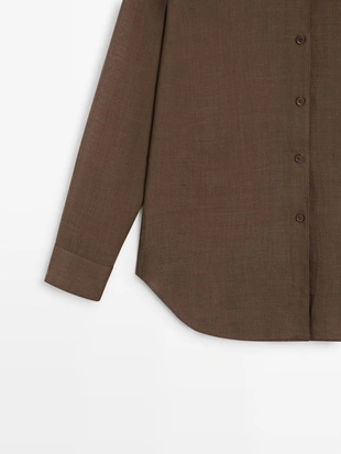 Рубашка свободного кроя с воротником рубашки- Заказать в России