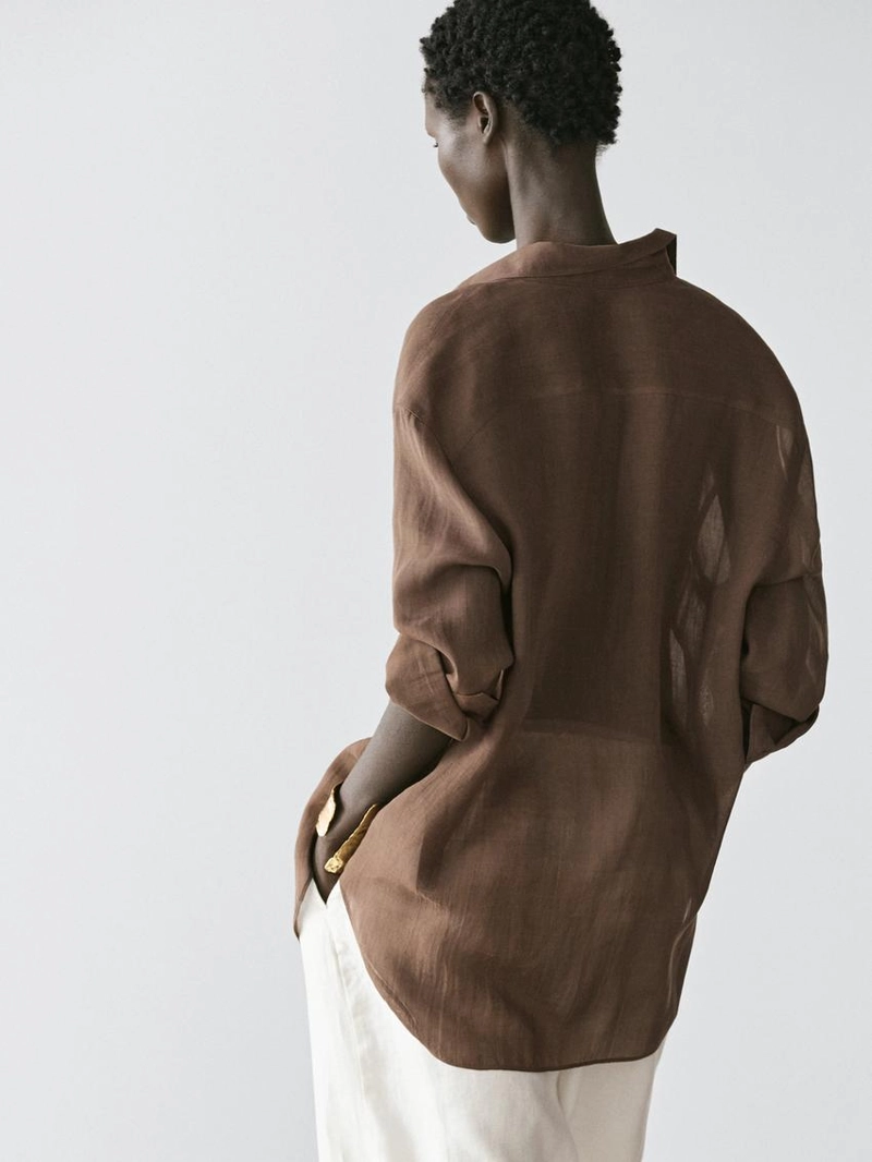 Рубашка свободного кроя с воротником рубашки