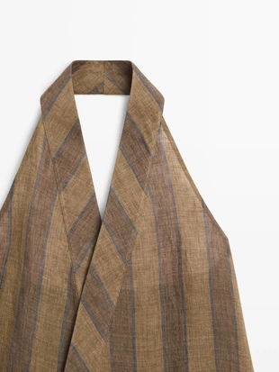 Жилет с принтом и перекрещивающимся вырезом- Заказать в России