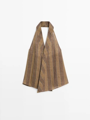 Жилет с принтом и перекрещивающимся вырезом- Заказать в России