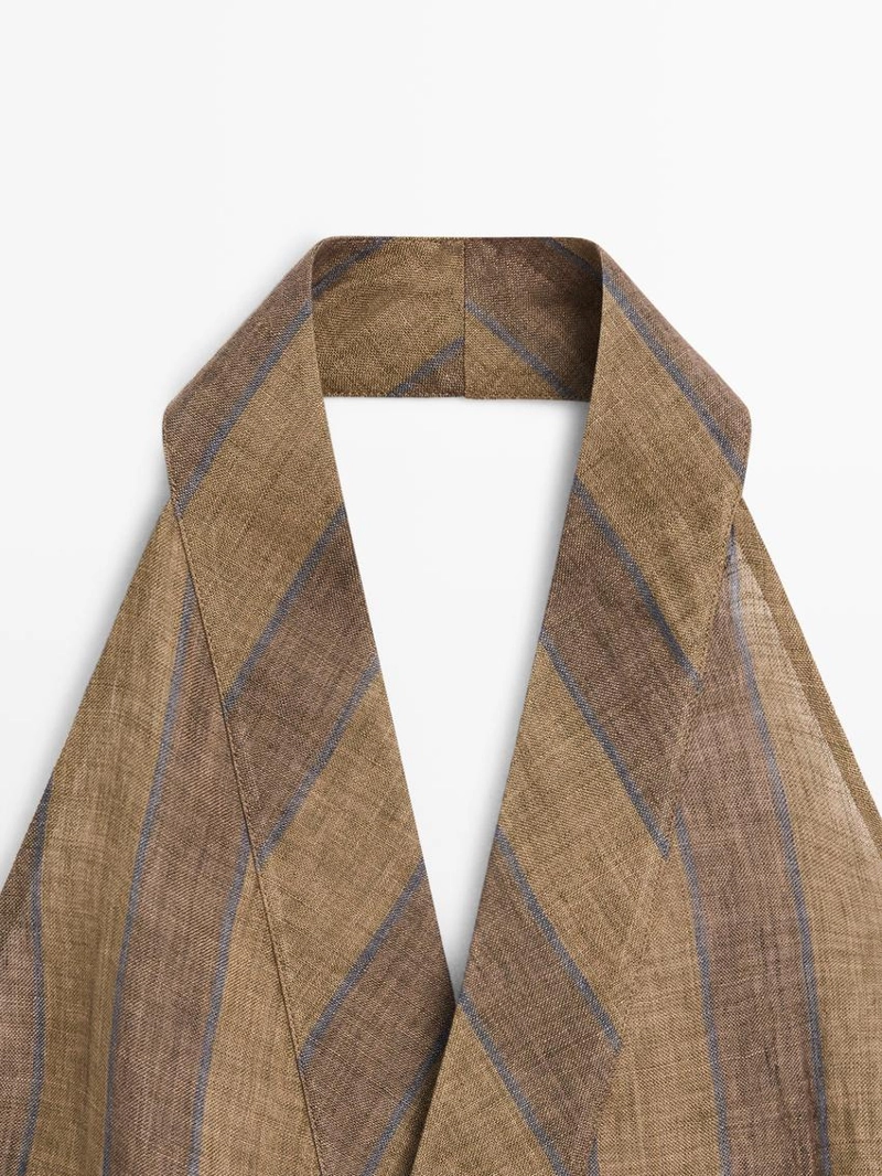 Жилет с принтом и перекрещивающимся вырезом