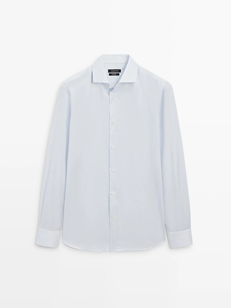 Рубашка slim fit из 100% хлопка