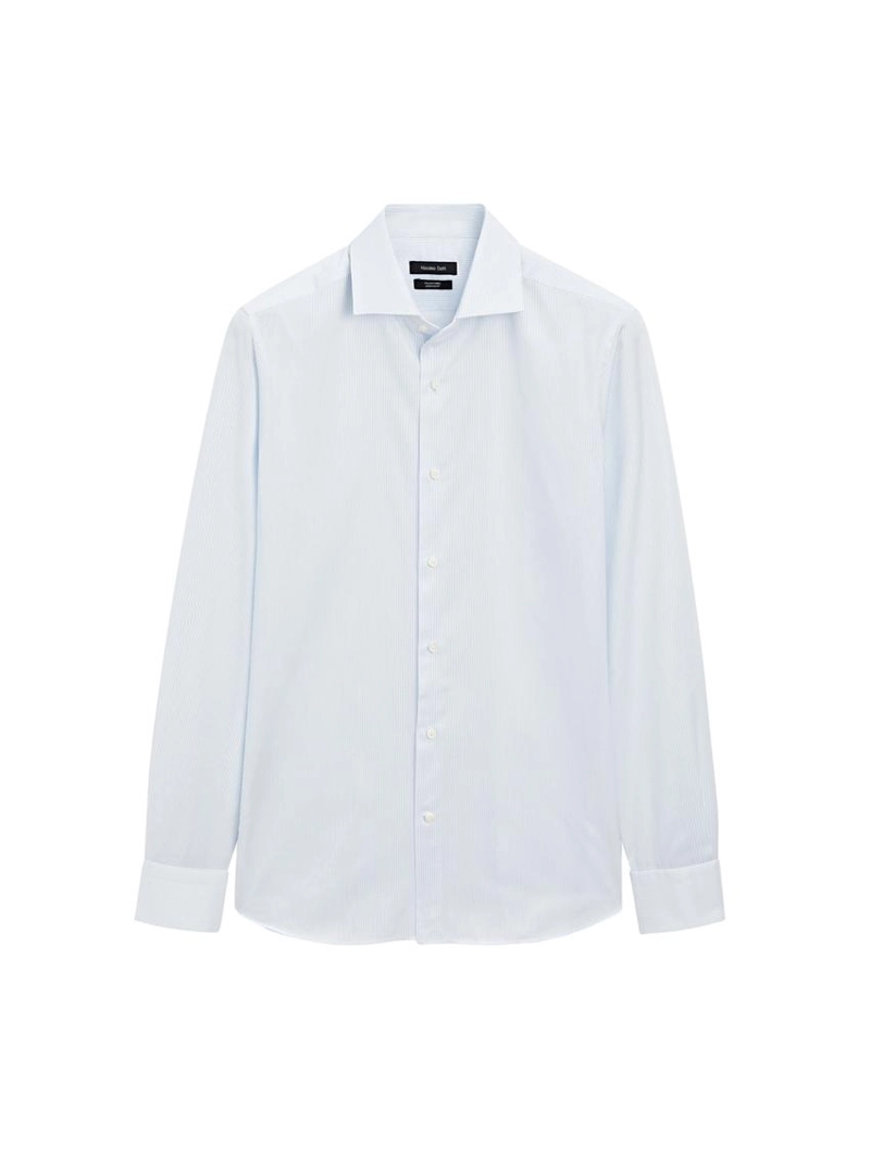 Рубашка с узким кроем и двойной полоской из 100% хлопка