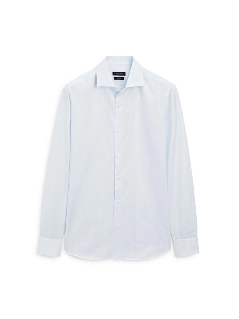 Рубашка с узким кроем и двойной полоской из 100% хлопка