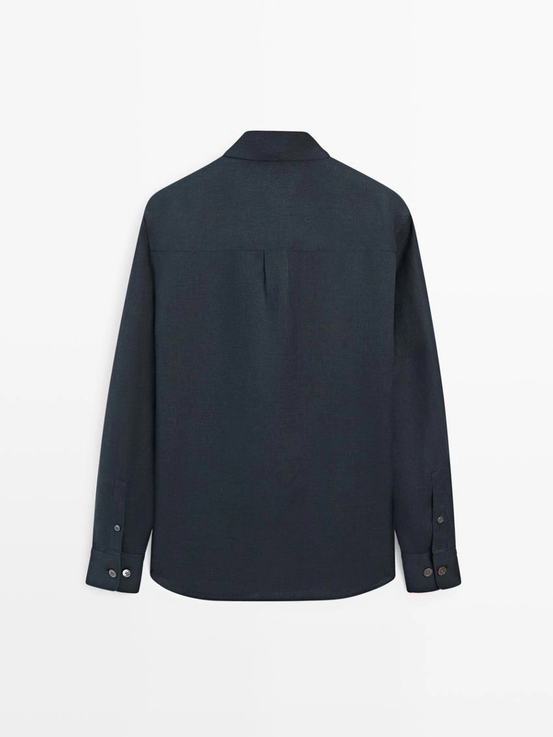 Рубашка свободного кроя из 100% льна